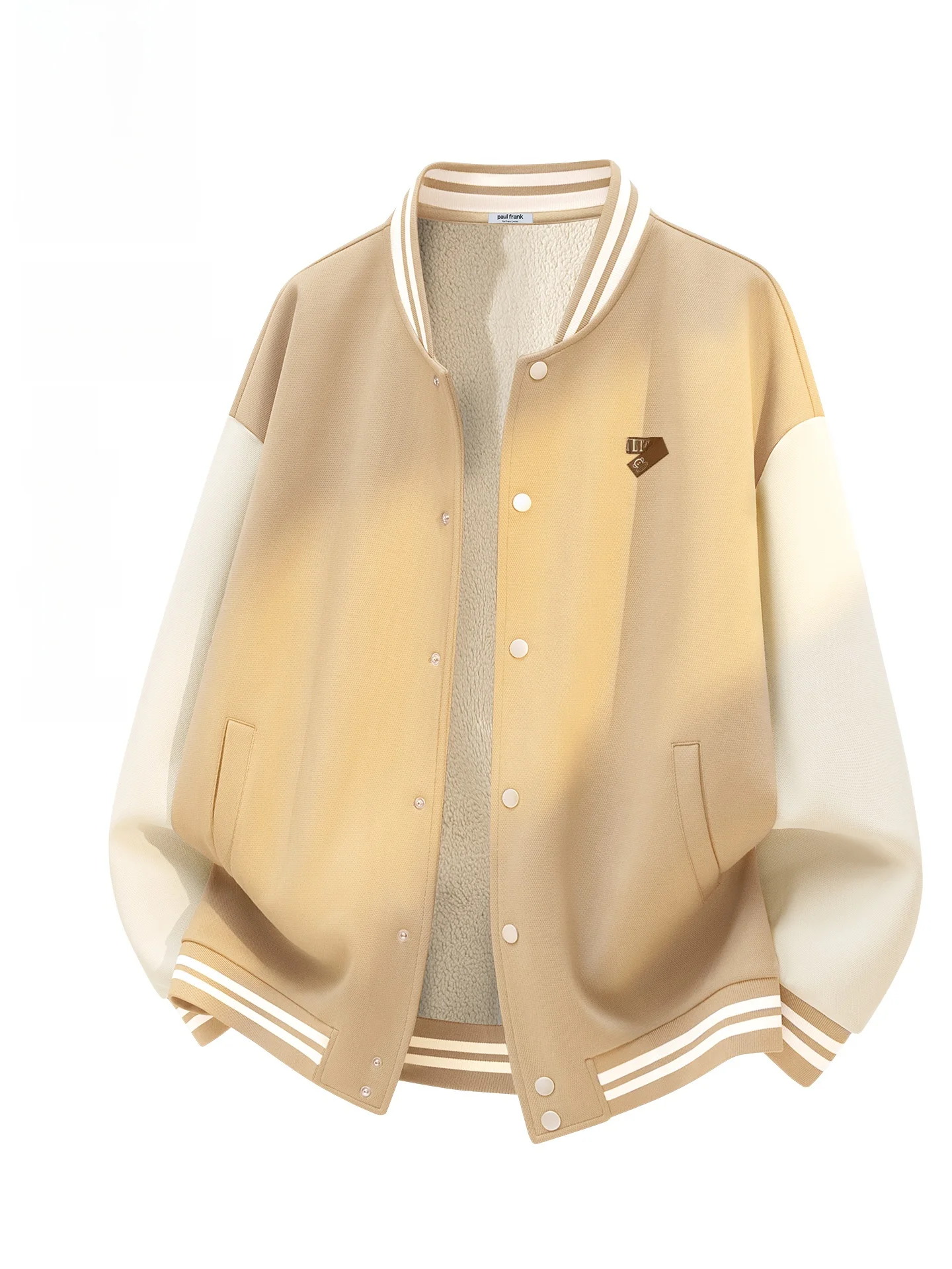 

Thiened Fce Baseball Jaet Men's Autumn Winter Faion Streetwear Durable Polyester And Spandex Outerwear