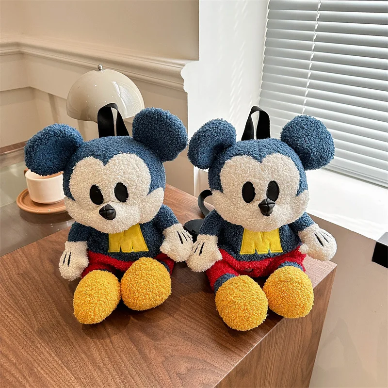 Disney Mickey Mouse Plüschtier, 33 cm, süßer Cartoon-Puppen-Rucksack – stilvoll und langlebig – perfektes Geburtstags- und Weihnachtsgeschenk
