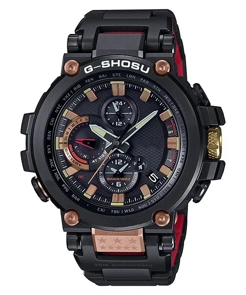 Orologio sportivo da uomo al quarzo con calendario, bussola con funzione completa in acciaio inossidabile, ora mondiale, resistente all'acqua, quadrante grande 1000