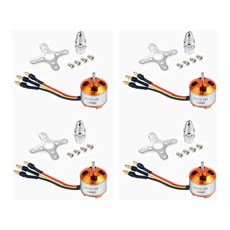 

A70P 4Pcs 2212 1400KV Brushless Outrunner Motor Replacement With Mount 10T For RC Aircraft/Kkmulticopter 4/6 Axle Quadcopter UFO
