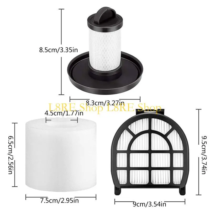 상어 LZ600 LZ601의 L8RE 진공 필터 진공 청소기 세척 가능한 재사용 가능