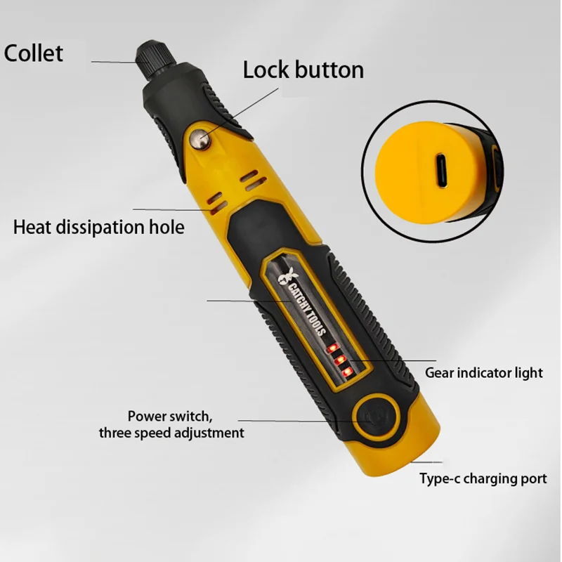 Kit de herramientas rotativas inalámbricas USB, bolígrafo de grabado de carpintería, bricolaje para joyería, Metal, vidrio, Mini Taladro Inalámbrico