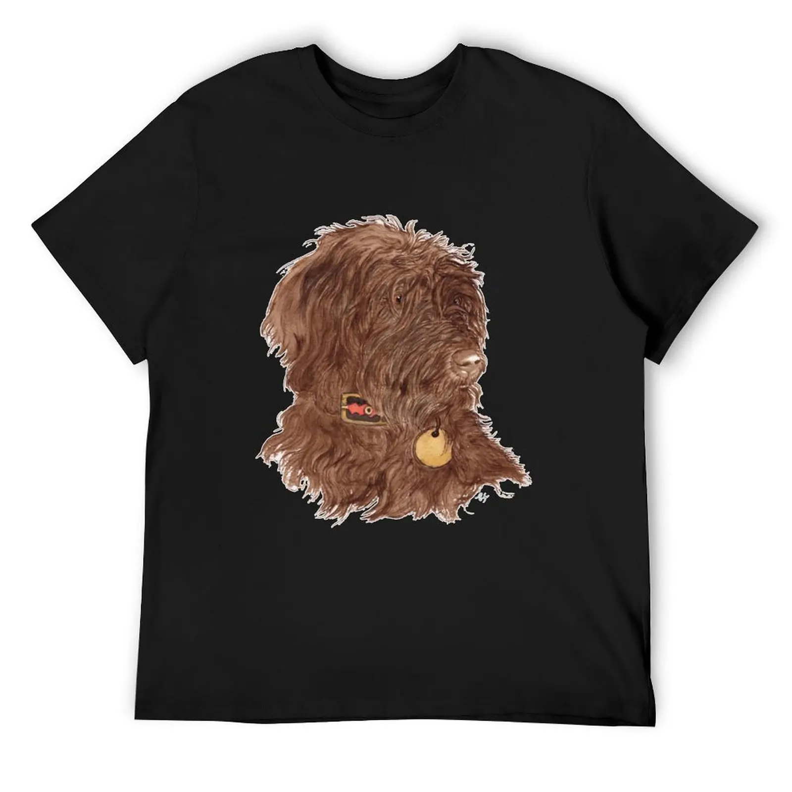 

Xena the Chocolate Labradoodle T-Shirt oversizeds blue lock oversized summer shirt Men's t shirts