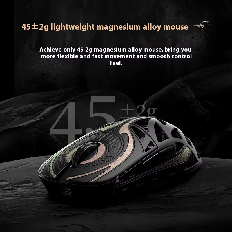 Wanling Wlmouse Strider Walker Mouse 8K E-sport Gaming Mouse Magnesium Alloy Light/Infinite Switch Lightweight Wireless Custom