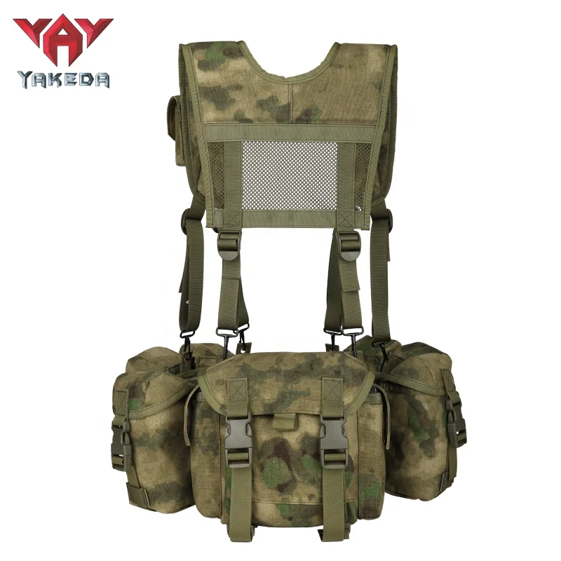 YAKEDA chaleco táctico MOLLE camuflaje verde - nylon 1000D exterior - imagen 2