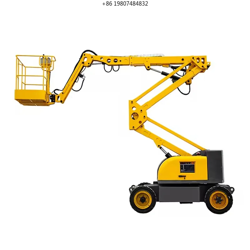 Self Propelled Electric Hydraulic Curved Arm Aerial Lift, 300kg 6-14m Outdoor Boom Lift, Aliexpress Popular