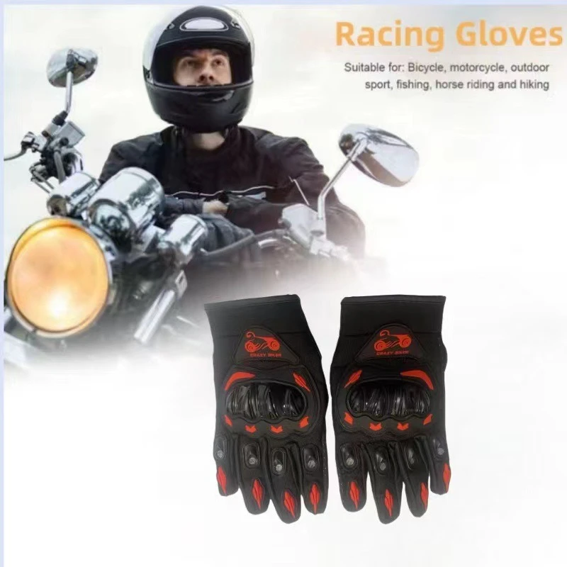

Summer Breathable Full Finger Motorcycle Gloves Non-slip Wear-resistant Motocross Racing Gloves Touch Screen Moto Biker Gloves