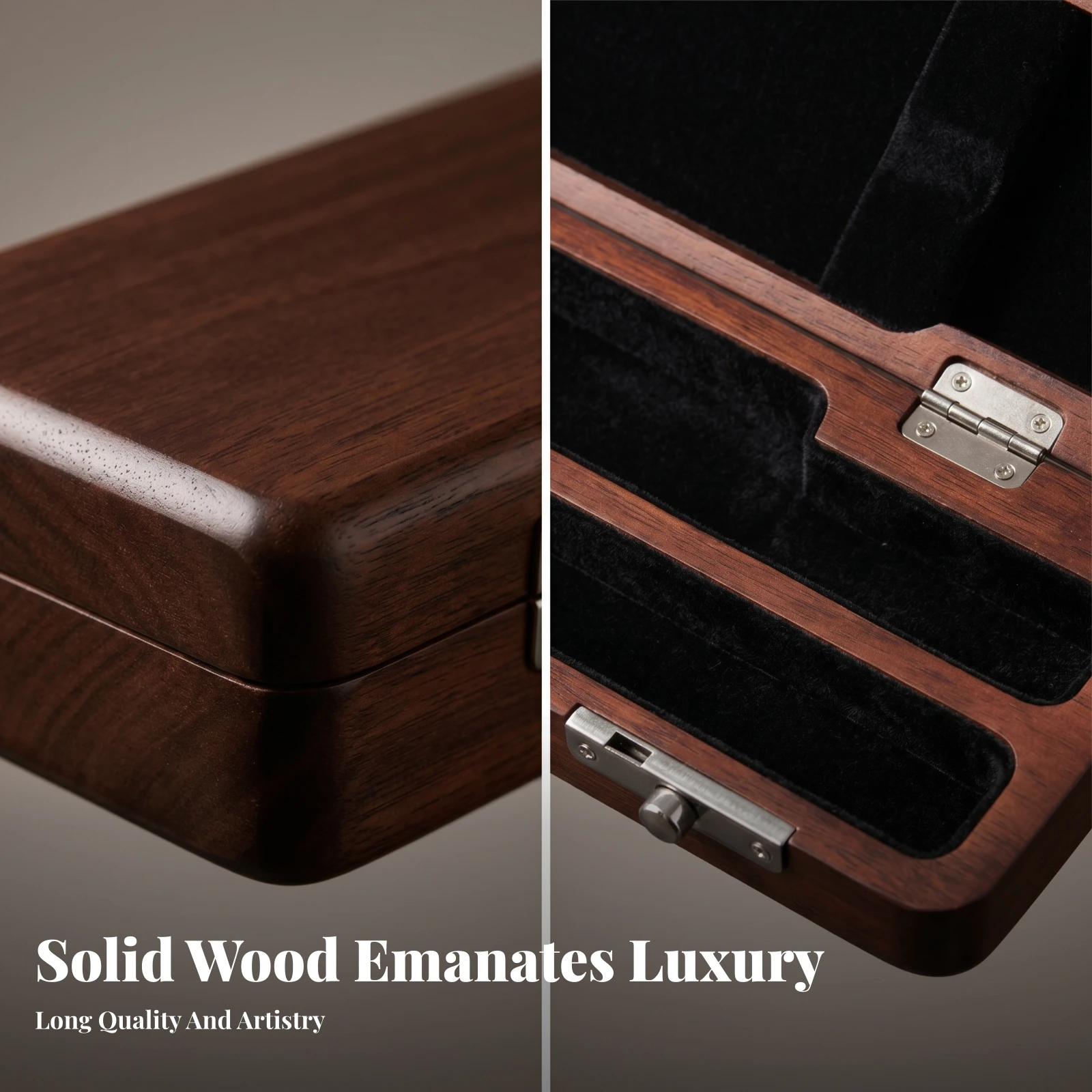 Wooden Flute Case Hinged Flute Storage Case Metal Latch Safeguarding Instrument Gear Rectangular