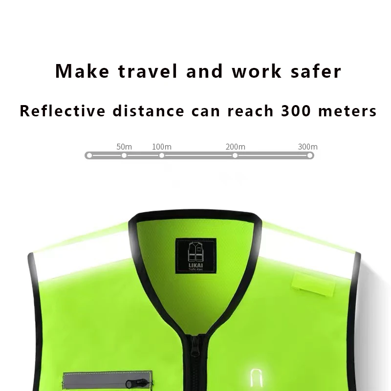 High Visibility Safety Reflective Vest High-Quality Oxford Cloth Motorcycle Reflective Vest Night Reflective Cycling Suit