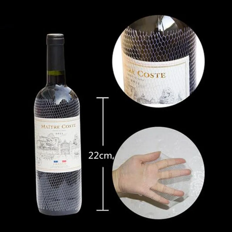 20pcs PE Red Wine Bottle Cover Storage Net Bottle Bag To Prevent Drink Packaging Decoration Wine Accessories