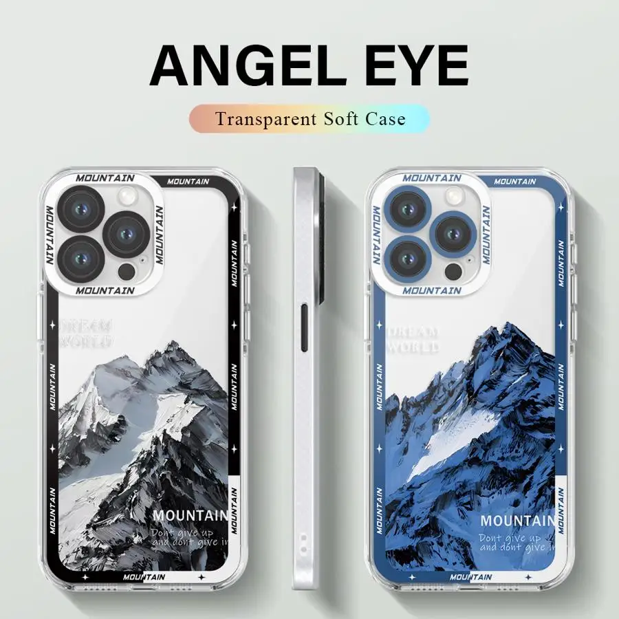 Матовый чехол Snow Mountain для Apple iPhone 15 16 Pro XS Max 13 14 Plus XR SE 7 8 12 11 Pro plus