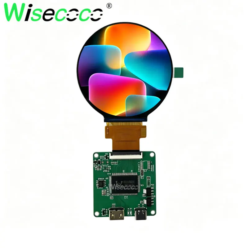 Wisecoco 2.8 Inch Circle Display 480x480 Round LCD SPI RGB 40Pins Panel 1:1 Display Smart Home Digital Signage Screen