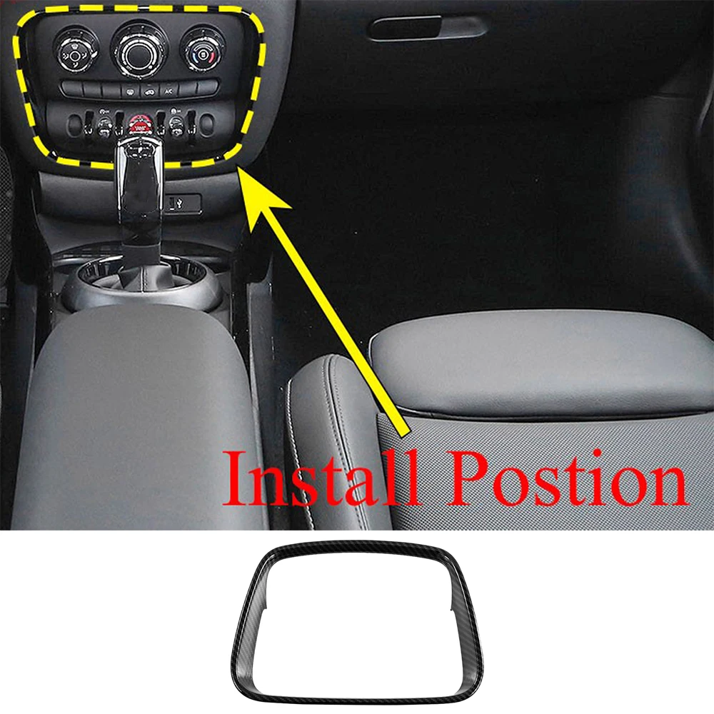 For BMW Mini Clubman (F54) 2016-2022 Carbon Fiber Car Dashboard Air Condition Switch Frame Cover Trim Sticker