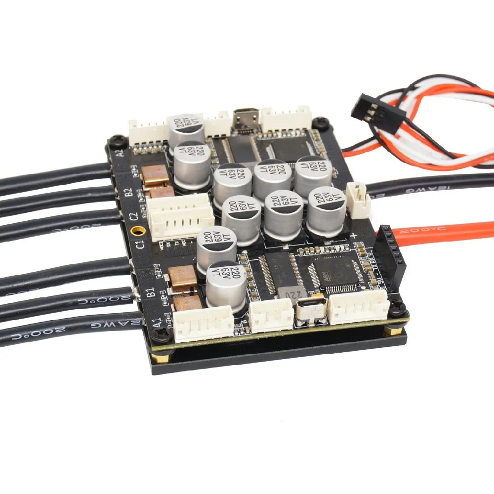 Pengontrol Motor Skateboard Listrik 100A Double Dual ESC Berbasis Vesc 4 ESC Controller