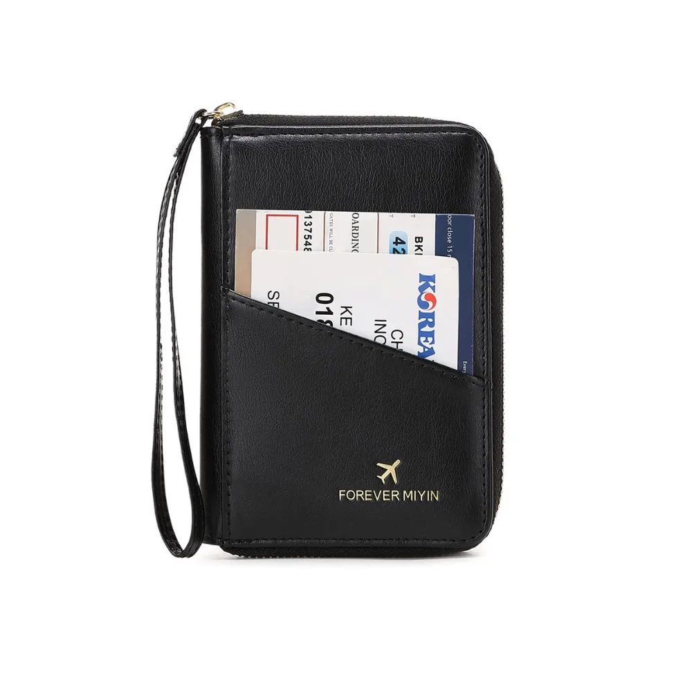 

Waterproof Passport Cover with SIM Card Slots Card Case Multifunction Leather Passport Bag Coin Purse Large Capacity