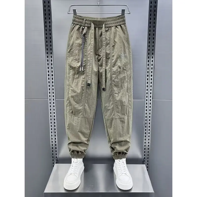 Men's Summer Quick-drying Harem Sweatpants Fashion Hip-hop Loose Street Trousers Korean fashion High Quality Brand Pants y2k