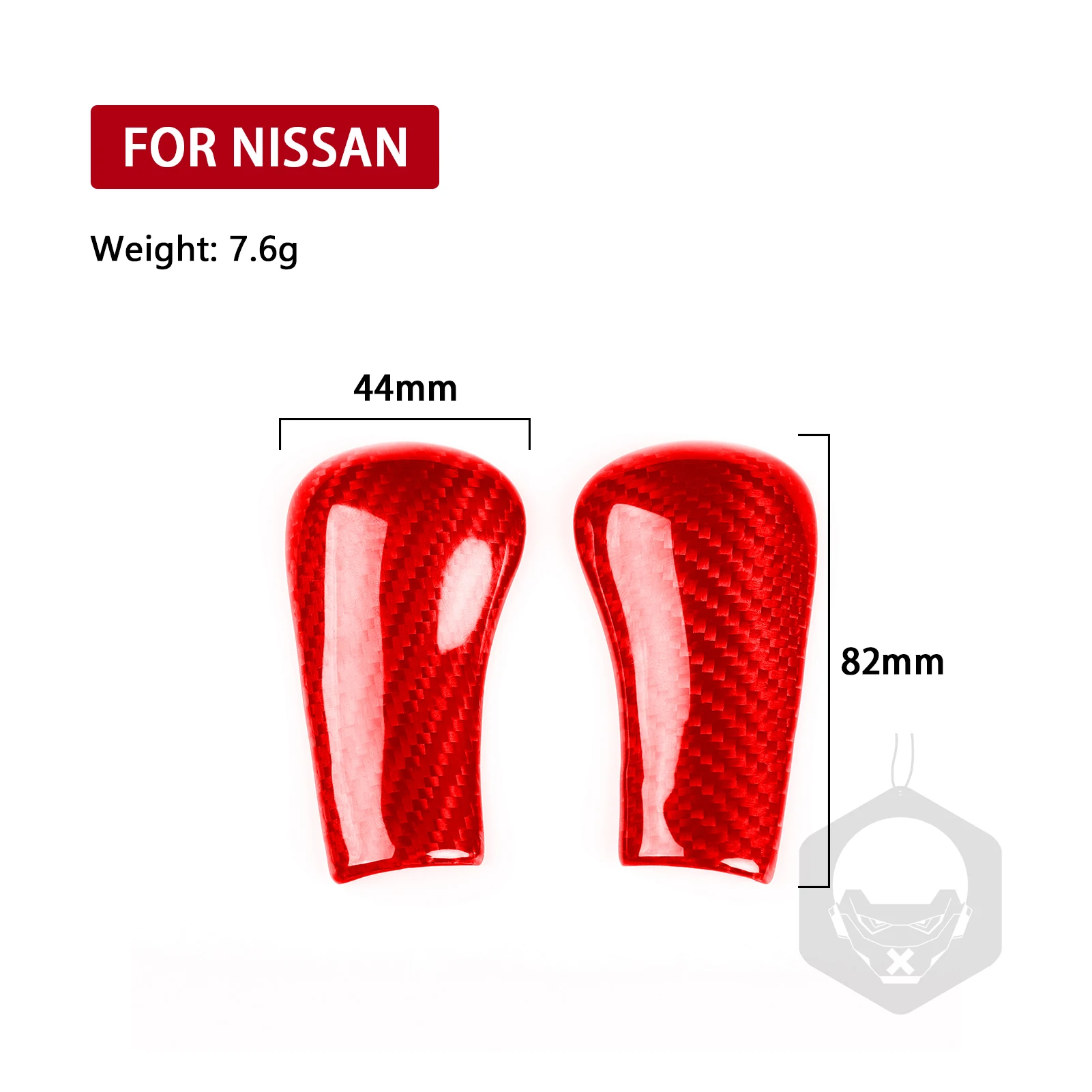 Carbon Fiber Red/Black Interior Gear Shift Head Side Knob Cover Trim Cap Sticker For NISSAN GTR R34 /R33 /R32 1994-2002