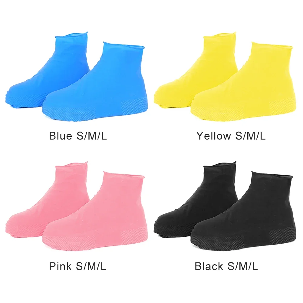 Boots Silicone WATERPROOF SHOE COVER Reusable Rain Shoe Covers Unisex Shoes Protector Foot Covers Cycling Overshoes Hot