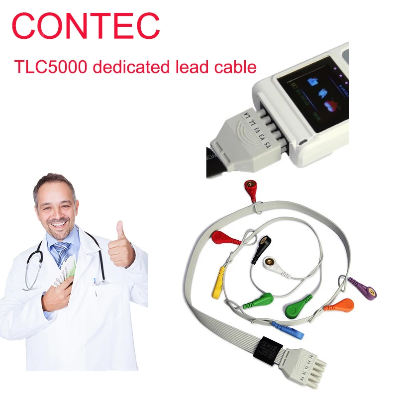 CONTEC ECG Holter TLC5000 Dedicated lead wires and ECG  electrodes and ECG Cable