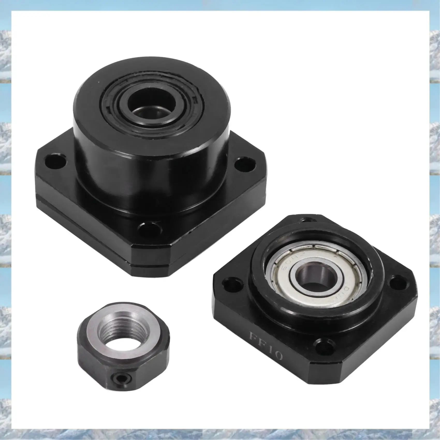 2025 Hot Style 1 stks FK10 Vaste Kant + 1 stks FF10 Zwevende Kant Voor SFU1204 Kogelomloopspindel CNC Onderdelen Kogelomloopspindel 1204 Fk/Ff10 Eindsteun