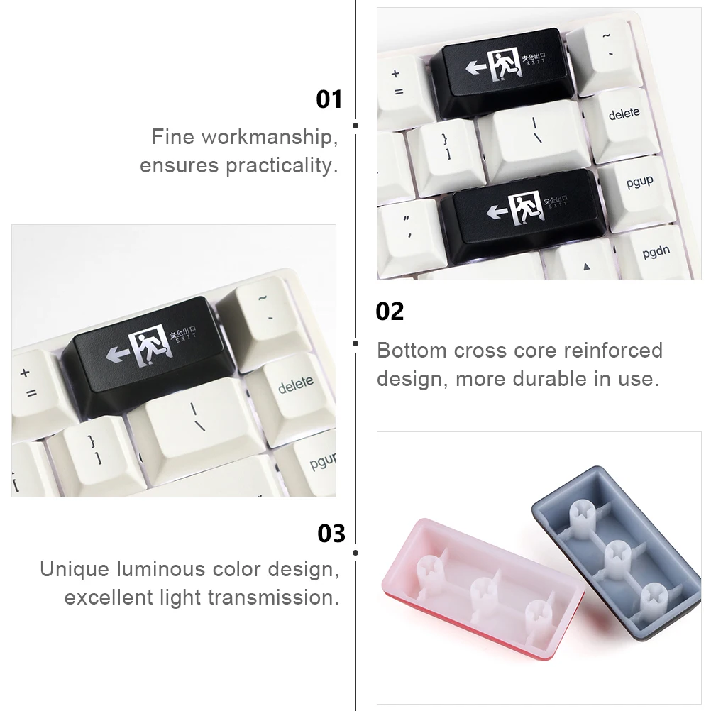 

Keycaps Backspace Mechanical Keyboard Shine Through Perspective Computer Kecaps Black