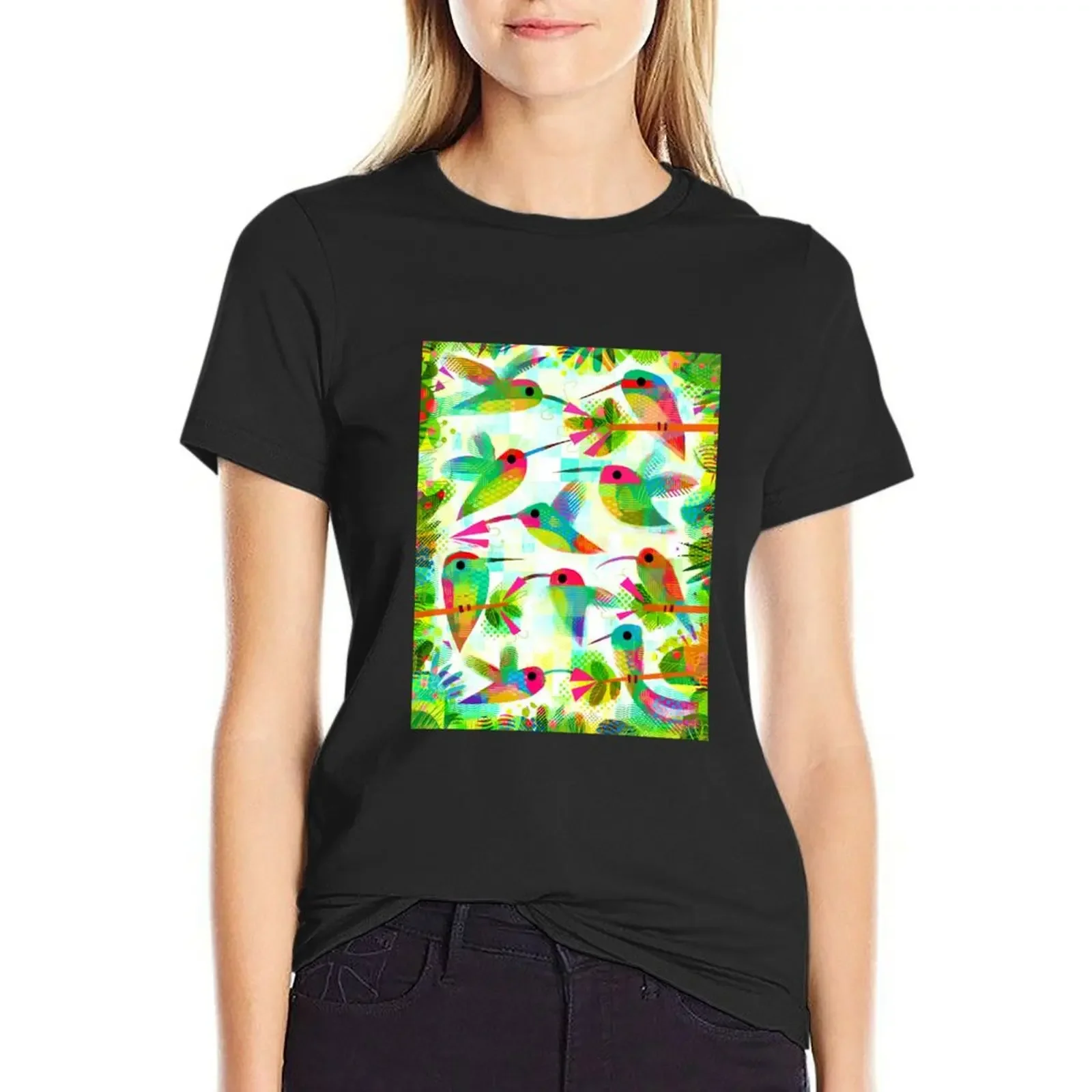 

Hummingbirds T-Shirt lady clothes Aesthetic clothing anime Woman clothes