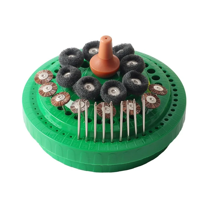 Rotating tool box Storage 360 Rotating plastic parts  Woodworking jade carving drill bit grinding needle finishing box
