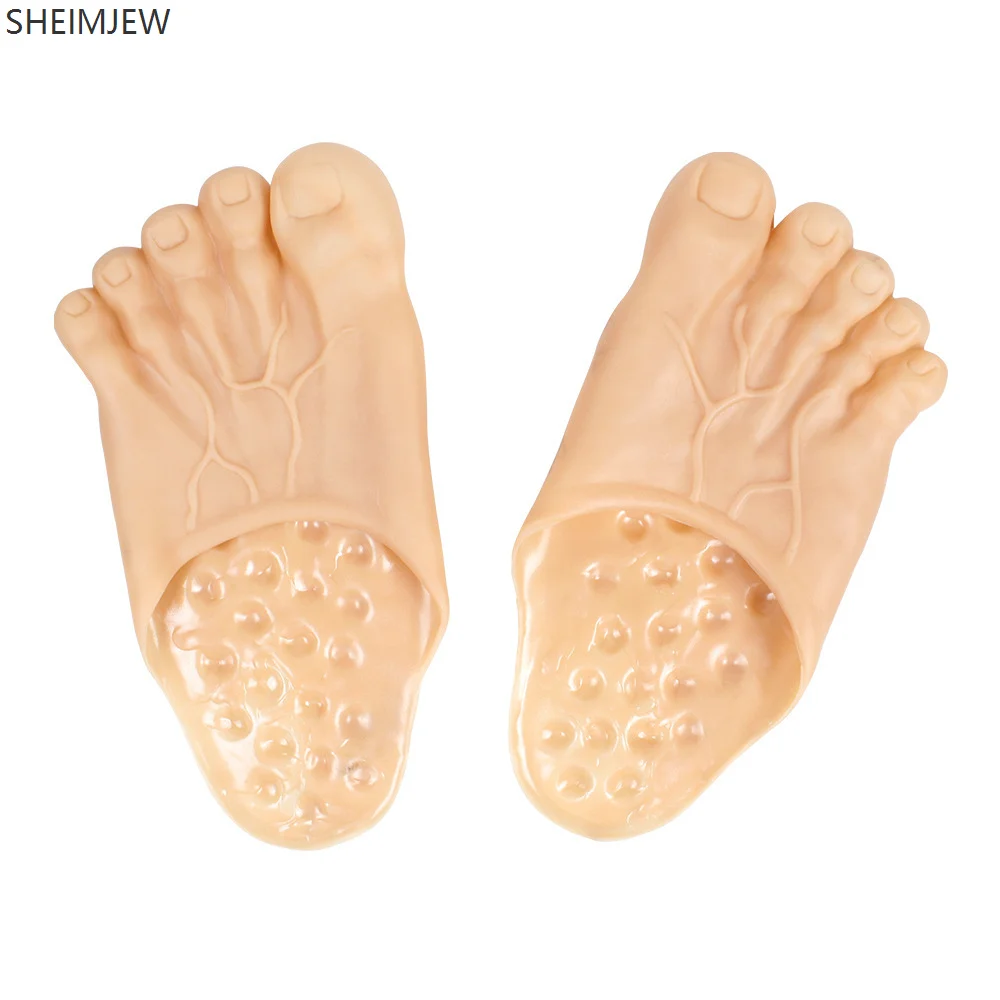 

Забавные тапочки, туфли с раздельным носком, большие ноги, розыгрыш, босиком, вечеринка на Хэллоуин, обувь для ролевых игр, имитация обуви, реквизит на день дурака