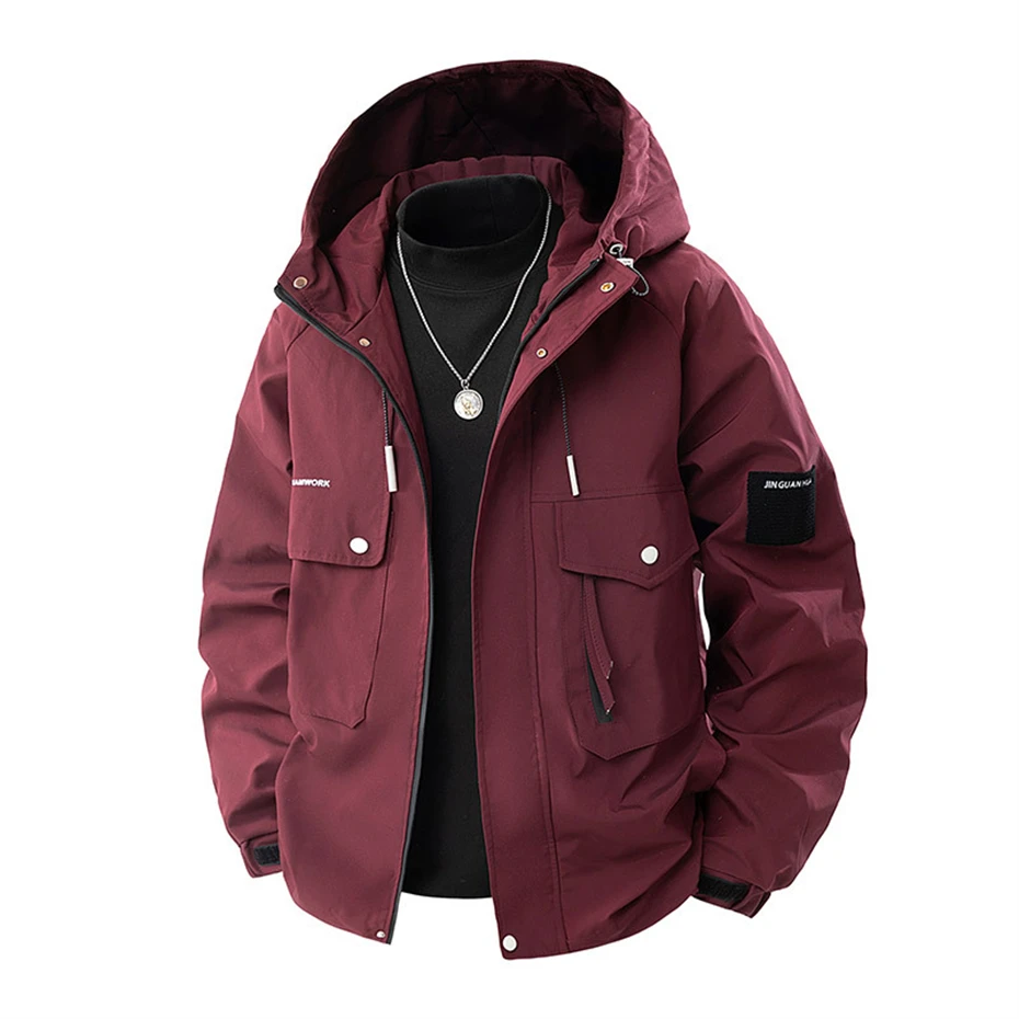 Cargo Jacket Coat Men 8XL Plus Size Camp Jackets Male Fashion Casual Windbreaker Jackets Big Size Outerwear Spring Autumn