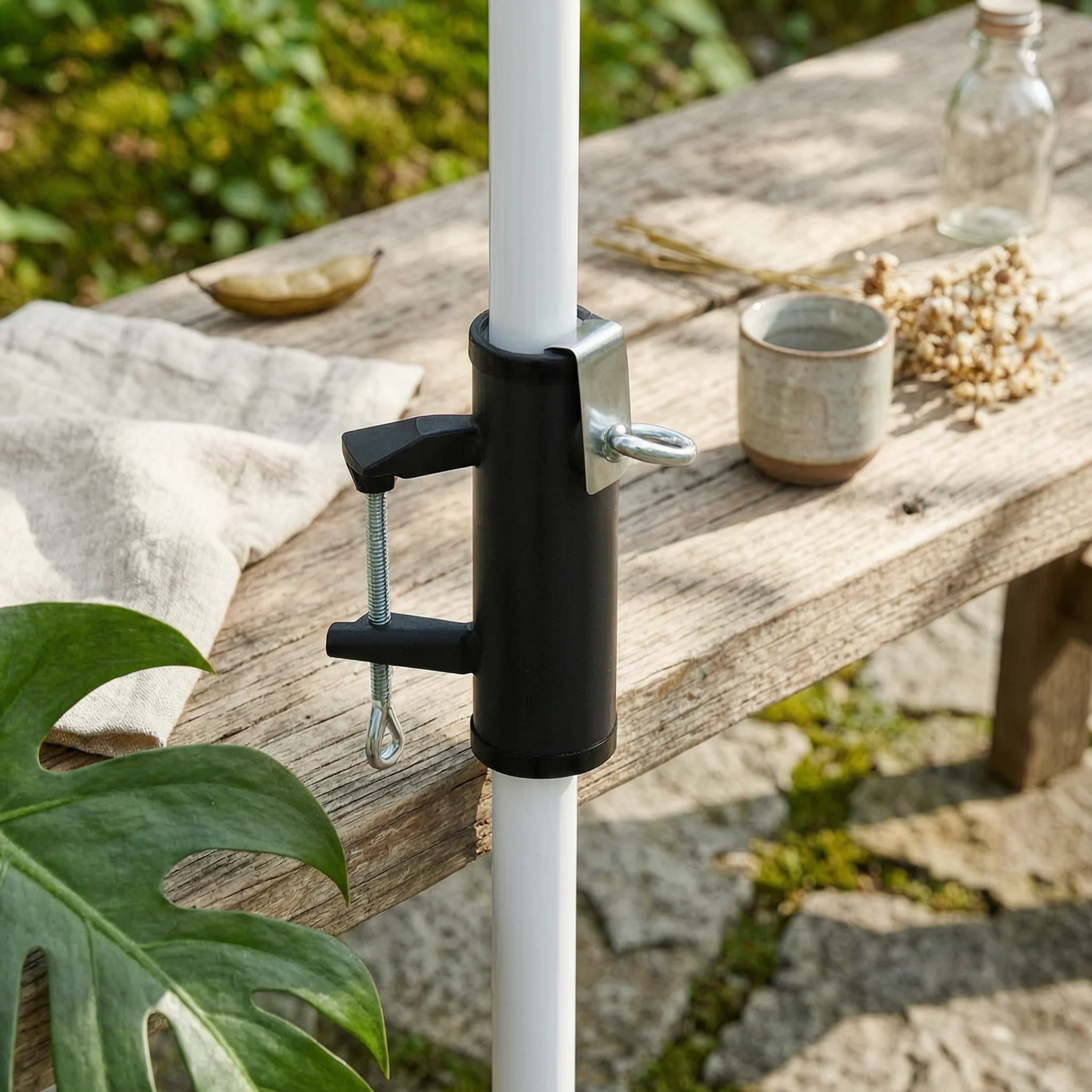 Umbrella Holder Clamp Easy to Install Balcony Umbrella Clamp Outdoor Gear Universal Fit Heavy Duty