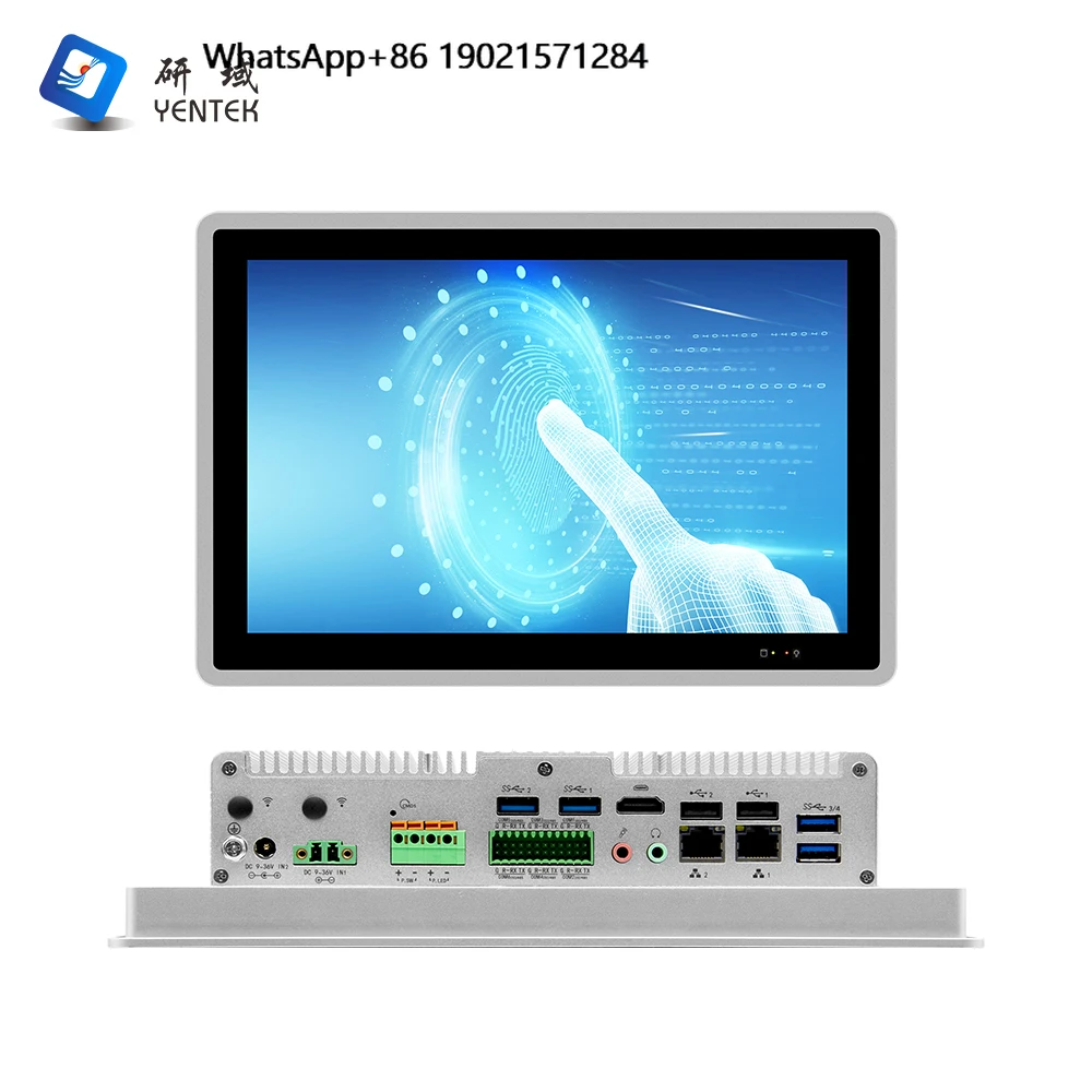

Embedded Computer 10.1 Inch Capacitive Touch Screen J6412 10210U DDR4 M.2 NVME Win10 2 LAN 6 RS232 COM Industrial Panel Pc