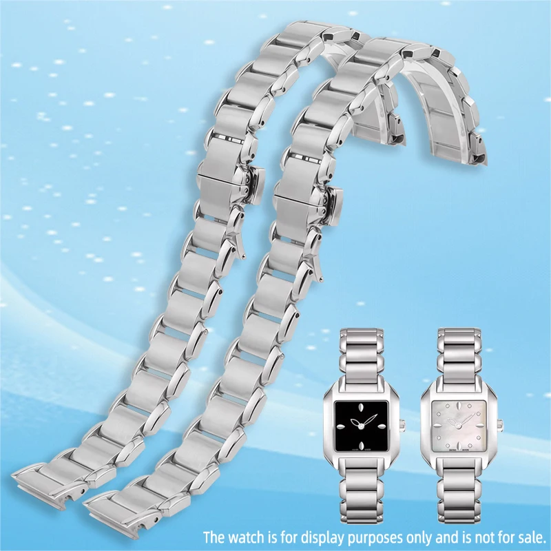 

Металлическая цепочка для часов 14 мм для серии Tissot T02 T023, ремешок для часов Ocean Wave, стальной ремешок, женский браслет для часов, кварцевый ремешок для часов