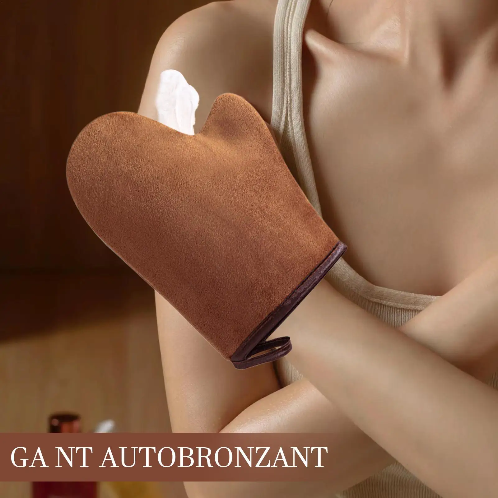 Reusable Back Tan Applicator Glove Exfoliating Tan Removal Mitt Self Tanning Body Face Bath Cleaning Soft Glove