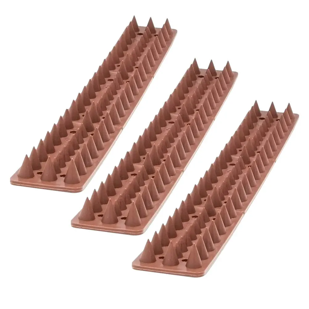 3Pcs Bird Spike Enclosure Plastic Anti-Climbing Nail Strip for Fence Window Balcony Garden Security Plastic Spike Tool