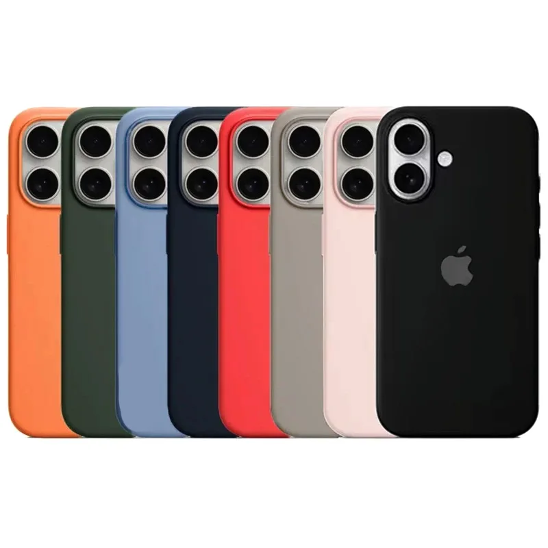 Original Apple Liquid Silicone Case for iPhone 12 13 14 15 16 Pro Max Cases for iPhone 14 15 16 Plus Full Protect Cover