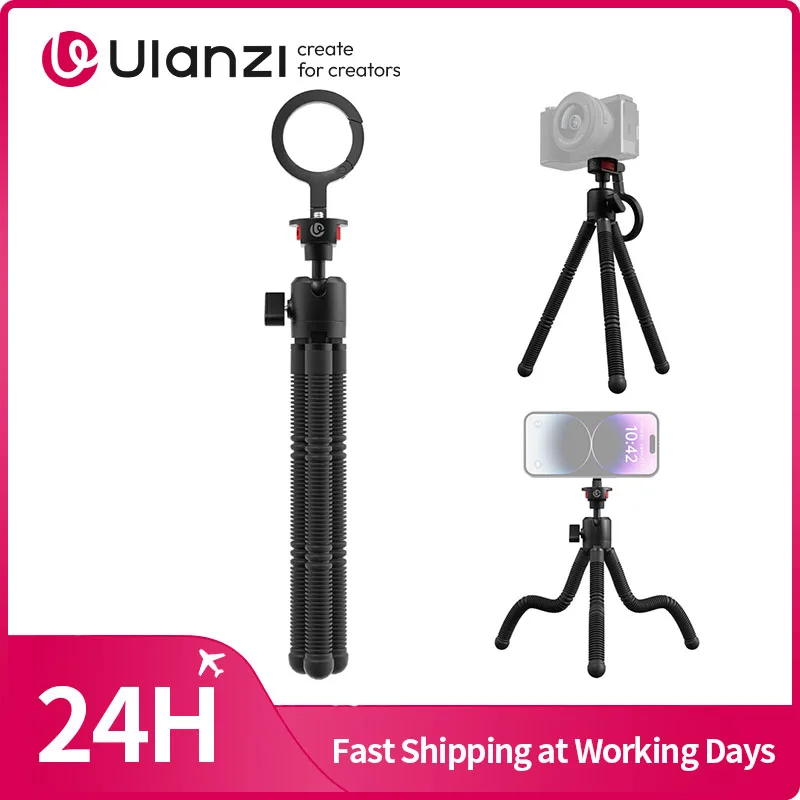 Ulanzi MT30 Magnetisches flexibles Stativ Octopus Stativ für iPhone 16 15 14 13 Kamera für Gopro für Outdoor-Fotografie