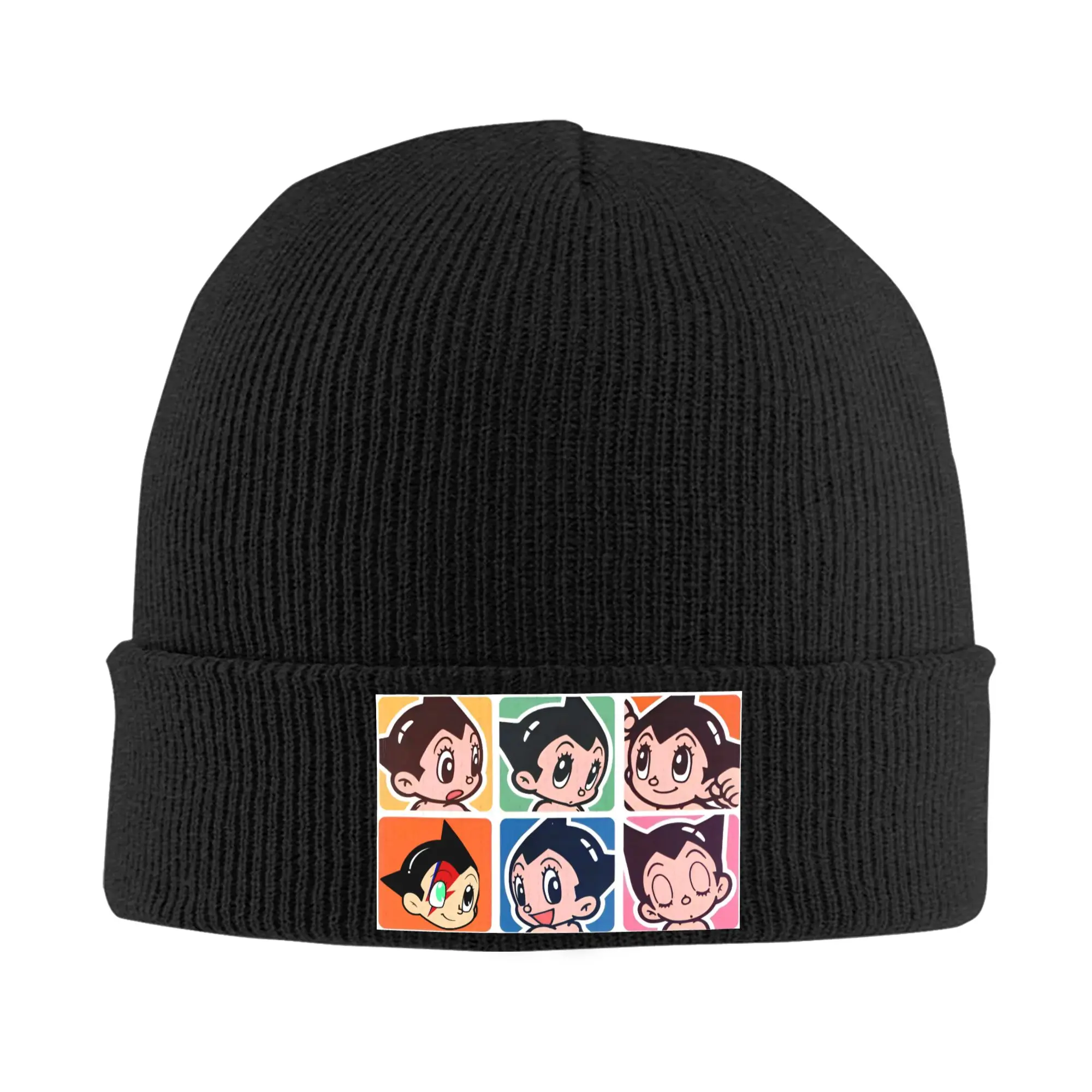 Cute Astroboy Astro Boy Anime Knit Hat Beanies Autumn Winter Hats Warm Acrylic  Fashion  Caps Men Women Gift,