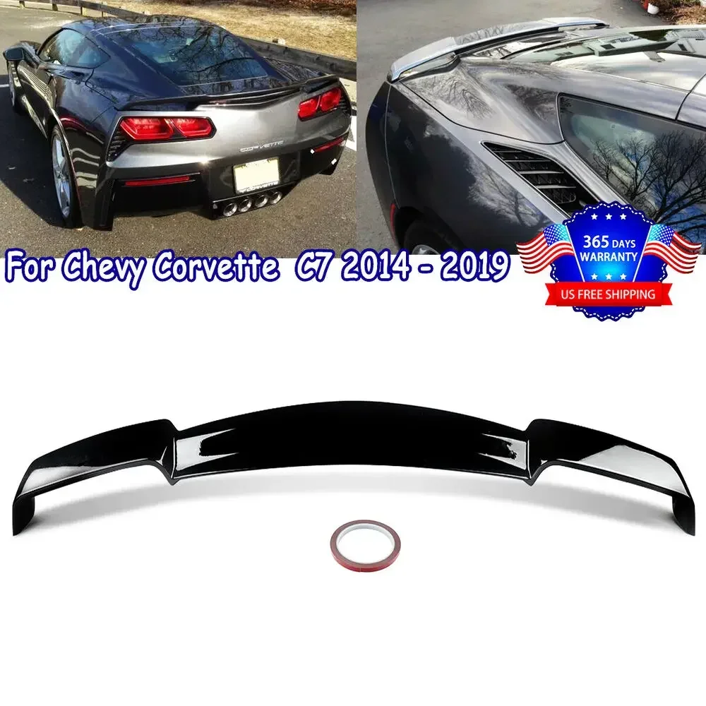 C8 Style Wing Gloss Black Rear Spoiler For 2014-2019 Corvette C7 Stingray Z06