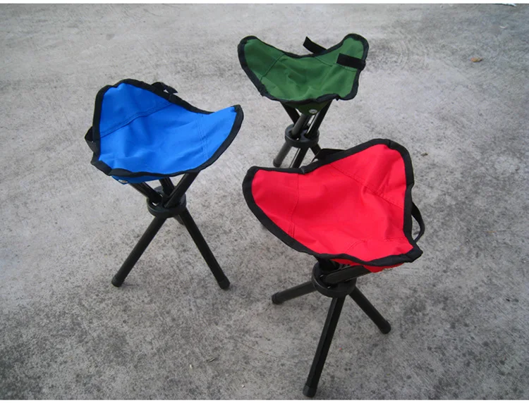 Folding Custom Factory Fold up Triangle Fishing Stool Triangle Foldable Chair with Free case for Camping