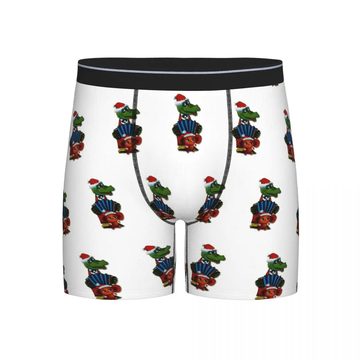 

Long Boxer Underpants Shorts Cheburashka And Gena Panties Male Ventilate Underwear for Homme Man Boyfriend Gift