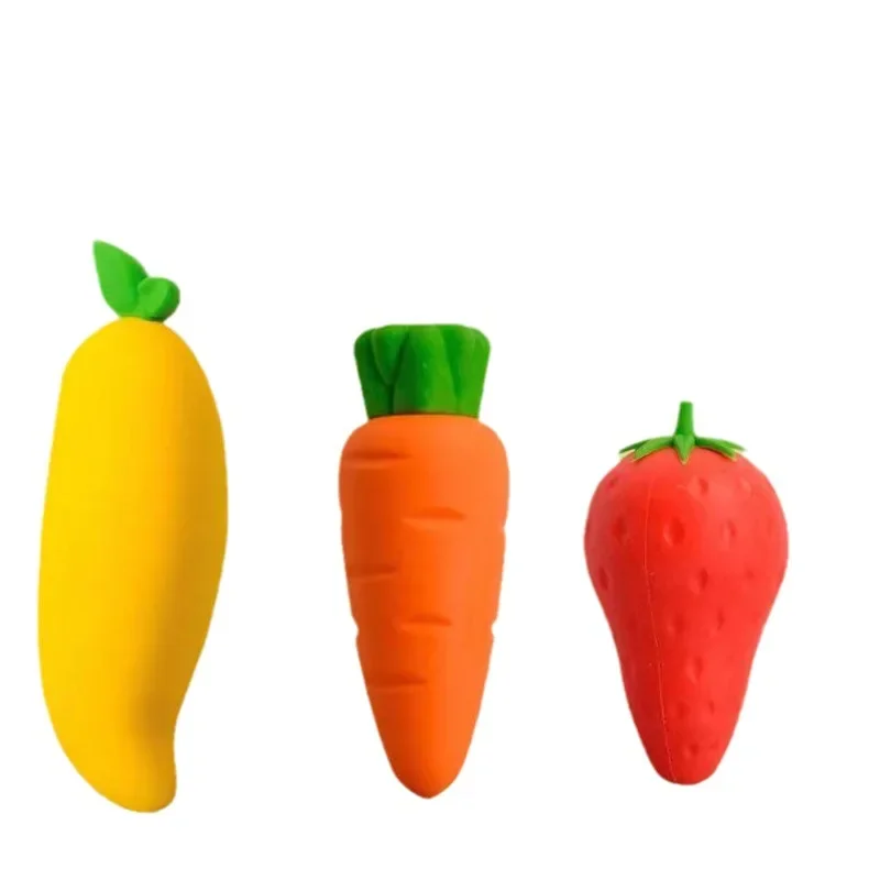 Creative Fruit Eraser Cute Carrot Mango Strawberry Pineapple Pencil Eraser Gift for Children School Supplies Student Stationery