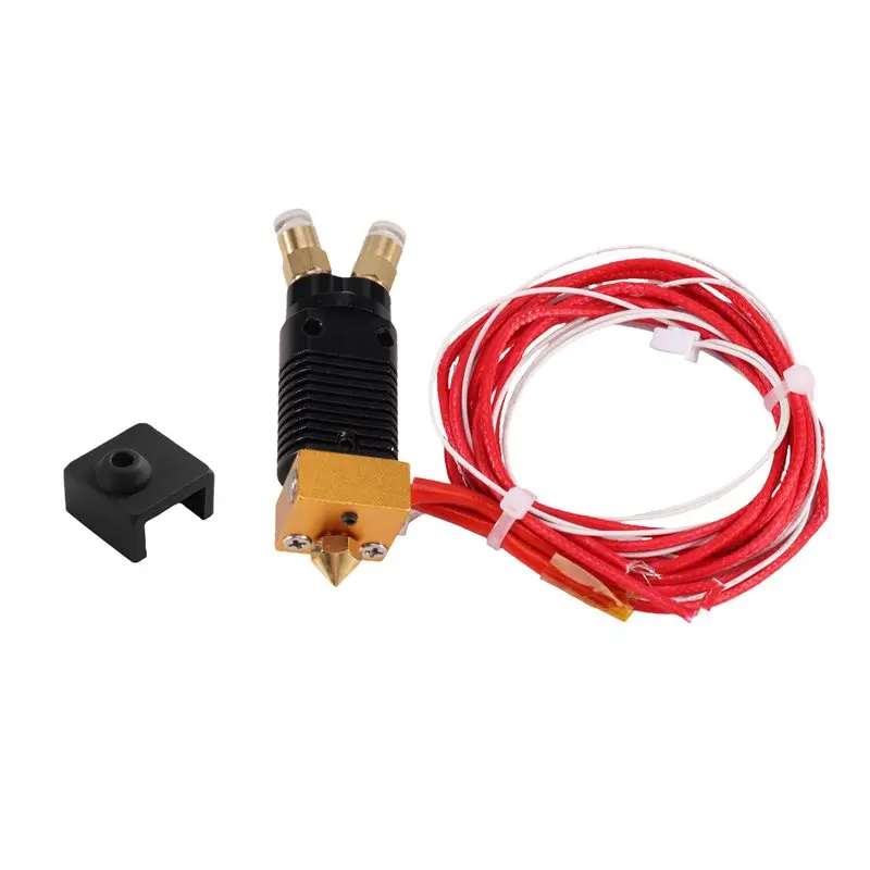 ABJF-Dual Color For Creality CR-10/Ender 3 Printing 2 In 1 Out Hotend Kit For 3D Printer Parts B