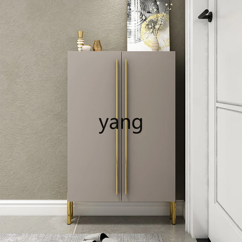 LM Italian light luxury ultra-thin shoe cabinet household small apartment ultra-narrow entrance cabinet
