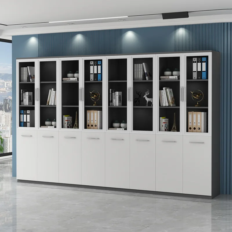 High-end file cabinet office storage floor cabinet simple modern boss table matching bookcase