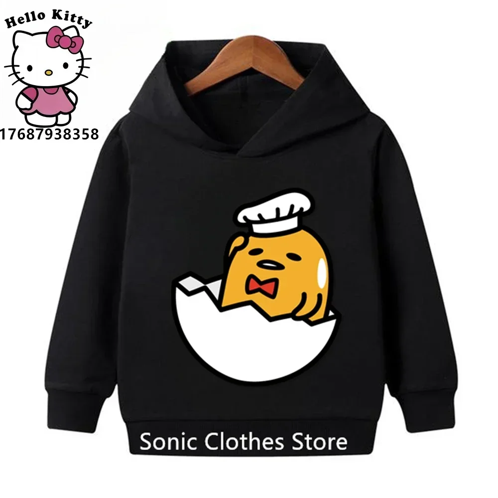 Kids Fashion Gudetama Hoodie Clothes Girls Clothing Fashion Baby Boys Tops Autumn Sweatshirts Children Tops