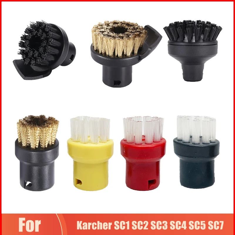 Piezas de cepillo de nailon para Karcher SC1 SC2 SC3 SC4 SC5 SC7 CTK10, limpiador a vapor de mano, cepillos de limpieza, boquilla de rociador, nuevo