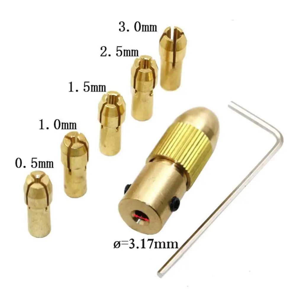 7 sztuk 2/ 2.35/3.17/4.05/5.05mm mosiądz Dremel Collet Mini uchwyt wiertarski do elektrycznego wał silnika wiertła narzędzie uchwyt wiertarski