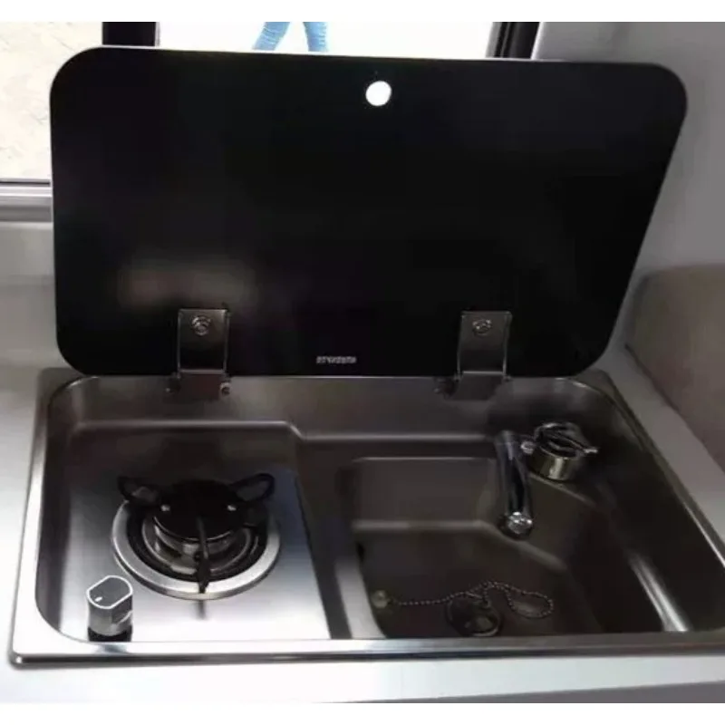 RV Gas Stove Water Basin Modified Car Living Car Accessories Trailer Camel Bed Car 304 Stainless Steel Vegetable Basin