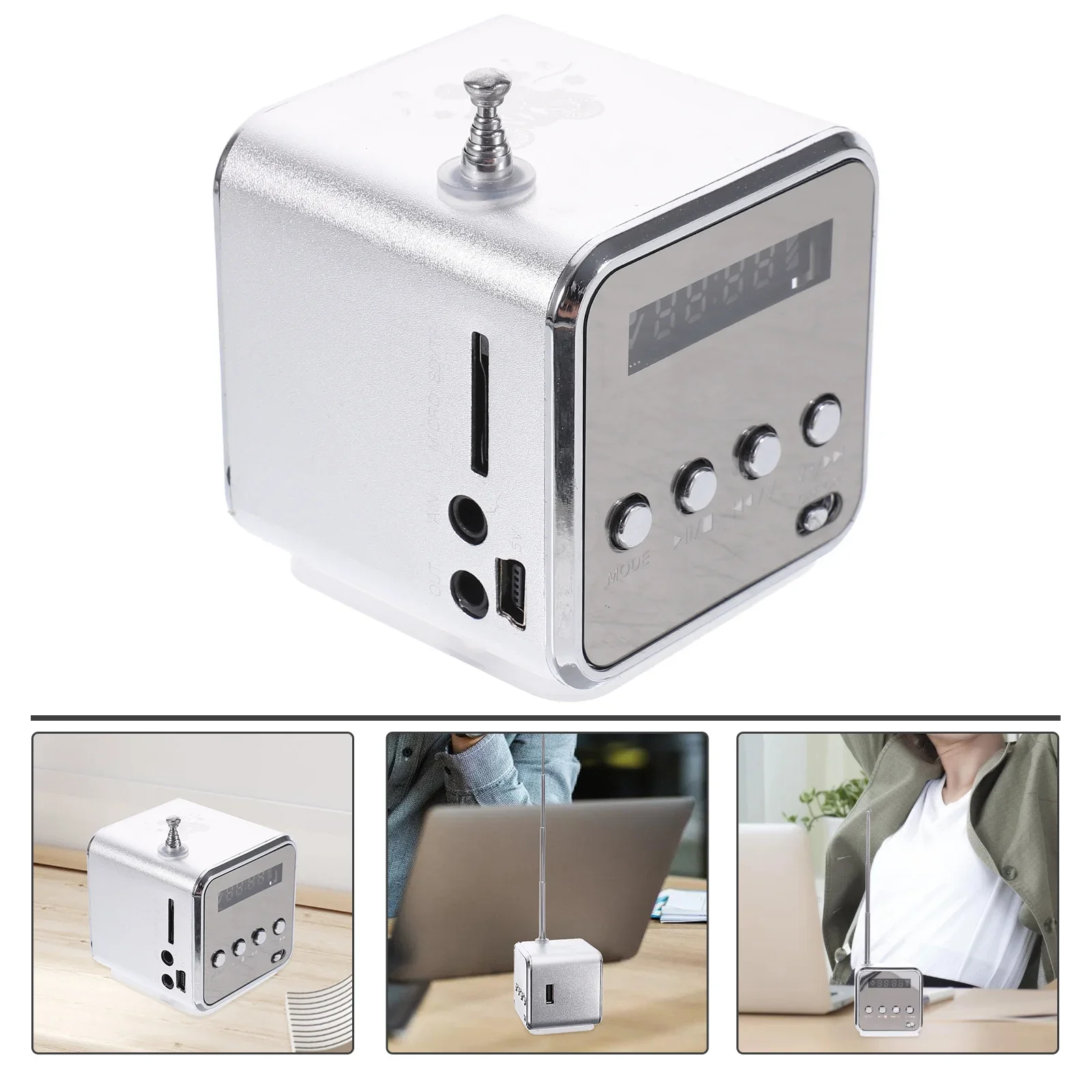 Mini Speaker MP3 Wireless Portable Aluminum Alloy For Camping Outdoor HIFI Customized Speaker Card USB Connect