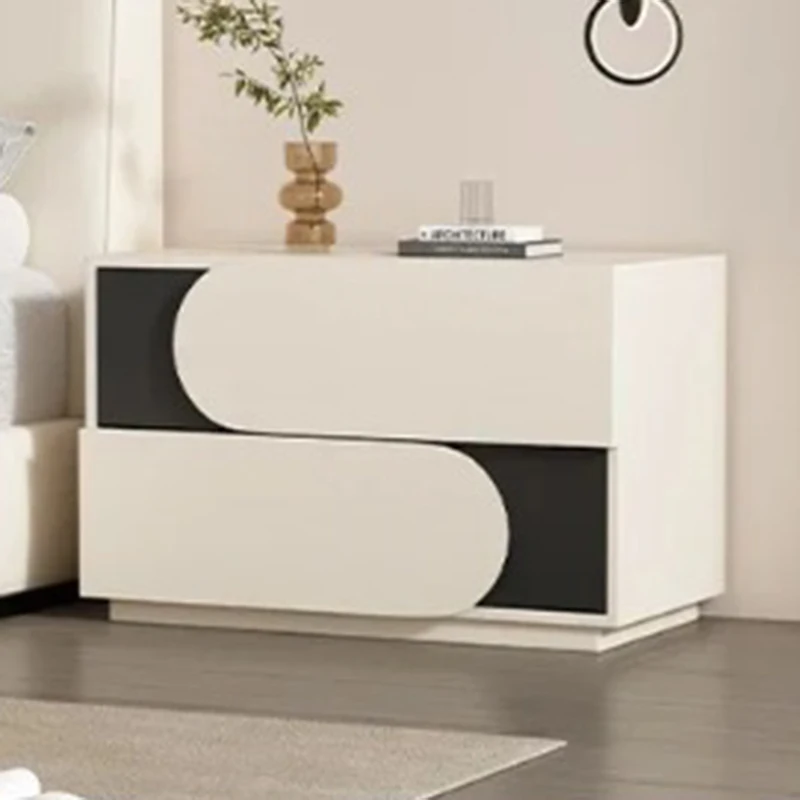 طاولة ليلية خشبية حديثة فاخرة بجودة تجميل رخيصة الثمن لتخزين طاولة السرير بسيطة أثاث جناح صالة Criado Mudo #5